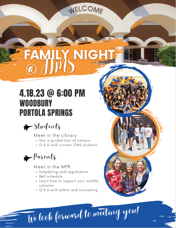 JTMS Family Night 4.18.23 at 6PM