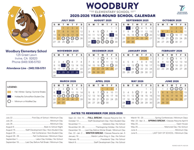 Woodbury Calendar